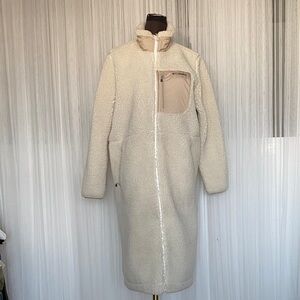 Columbia Archer Sherpa Women's Cream Long Fleece Jacket Size L